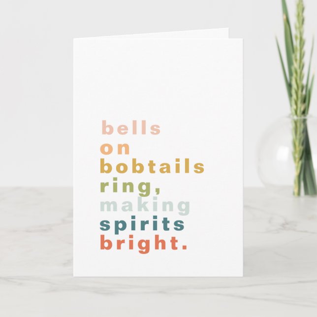 Les cloches sur Bobtails Carte de voeux (Devant)