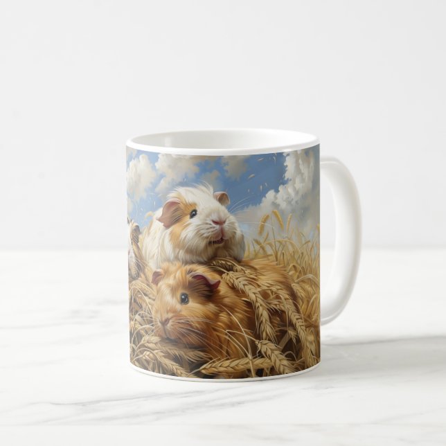 Les cochons de Guinée dans une tasse de café à Whe (Devant droit)