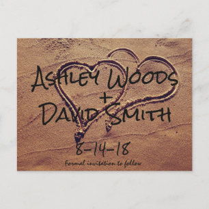 Les coeurs dessinés en sable sauvent la carte