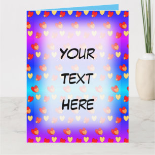 Les Coeurs Poussent. Carte de voeux texte