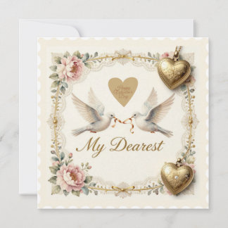Les colombes de l'amour – Carte de Saint-Valentin 