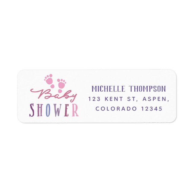 Les coloris tendance Baby shower fille (Devant)