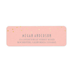 Les confettis d'or rougissent mariage rose