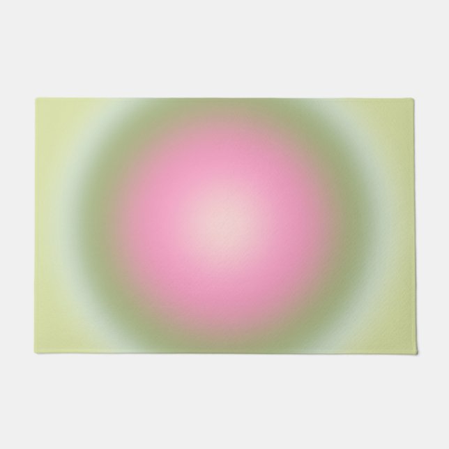 Les Couleurs 07 Gradient Pink And Green Aura Doormat (Front)