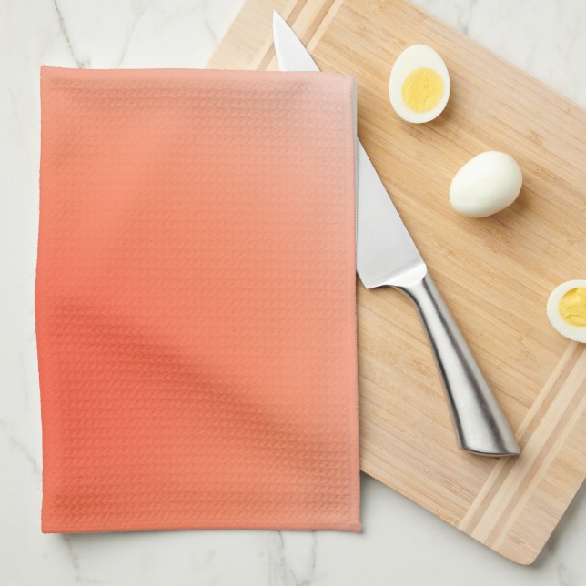 Les Couleurs 09 Orange Gradient Aura Kitchen Towel (Quarter Fold)