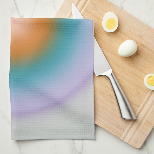 Les Couleurs 10 Bright Colourful Gradient Aura Kitchen Towel (Quarter Fold)