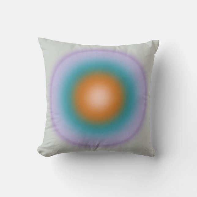 Les Couleurs 10 Bright Colourful Gradient Aura Throw Pillow (Front)