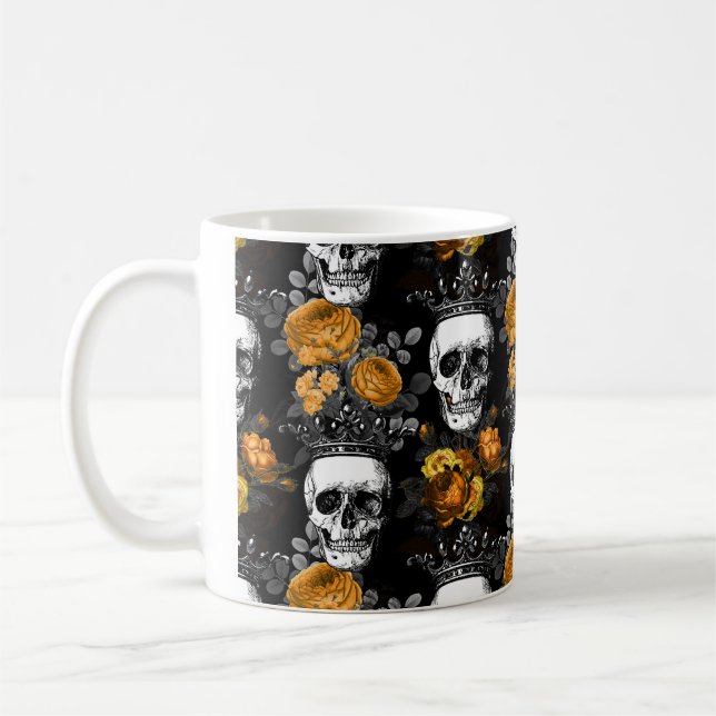 Les crânes gothiques n de tasse de café couronne (Gauche)