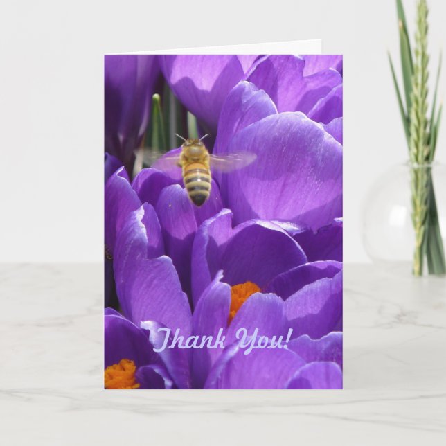 Les "crocus et l'abeille de miel" - merci (Devant)
