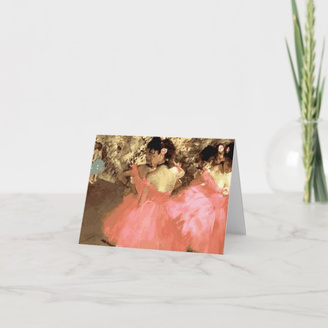 Les danseurs dans le rose dégazent par le carte (Devant)