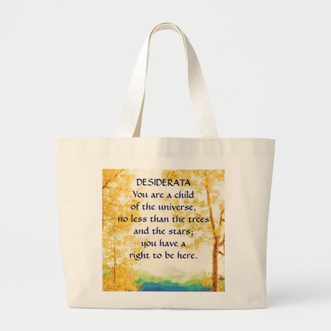 Les DESIDERATA se sont fanés sac de trembles (Devant)