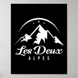 Les Deux Alpes France Ski Resort Skiing Snowboardi Poster