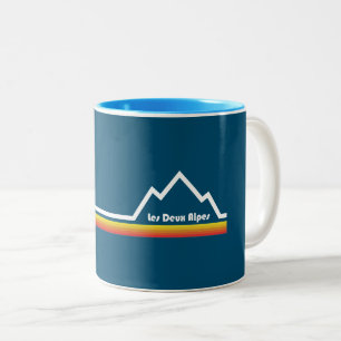 Les Deux Alpes France Two-Tone Coffee Mug