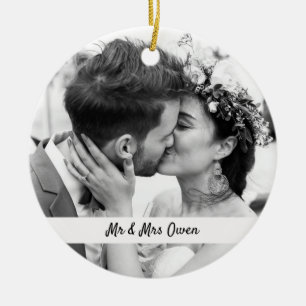 Les deux côtés Mariage Photo ornements Keepsaké Ca