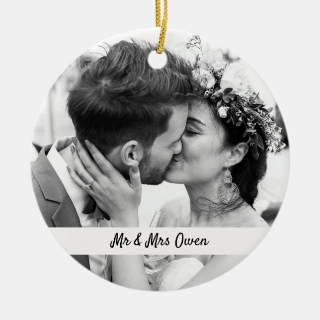 Les deux côtés Mariage Photo ornements Keepsaké Ca (Devant)