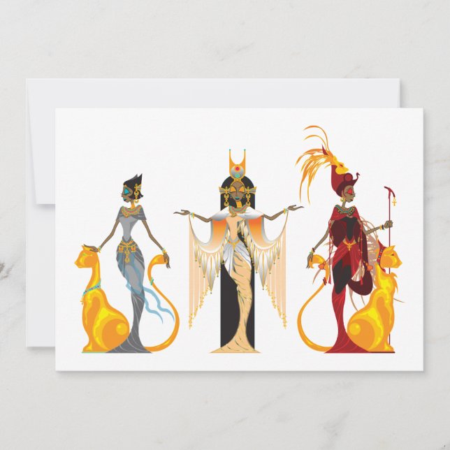 Les divas des invitations de l'Egypte (Devant)