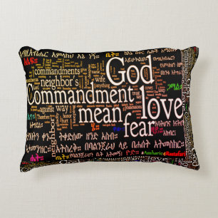 Les Dix Commandements En Coussin Amharique 16" x 1
