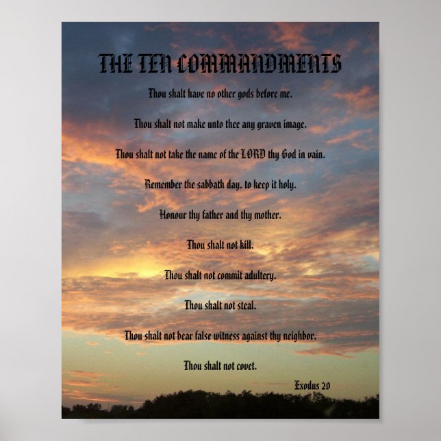 Les Dix Commandements - Poster Pine Moon (Devant)