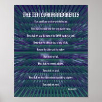 Les Dix Commandements - Poster Turquoise Spikes