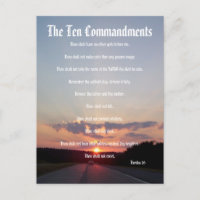Les dix commandements - Sunset #3 Carte postale