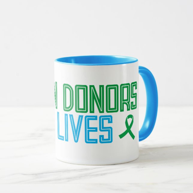 Les donneurs d'organes sauvent des vies Mug (Devant droit)