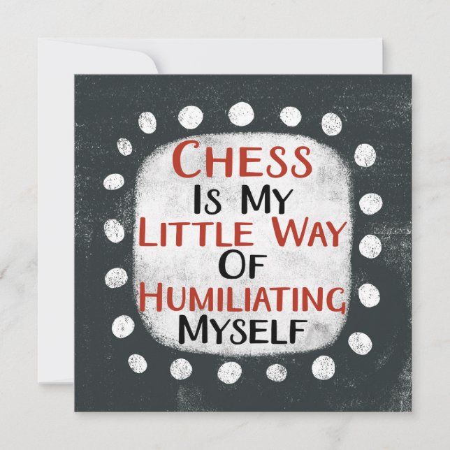 Les Échecs Est Ma Petite Carte De Voeux (Devant)