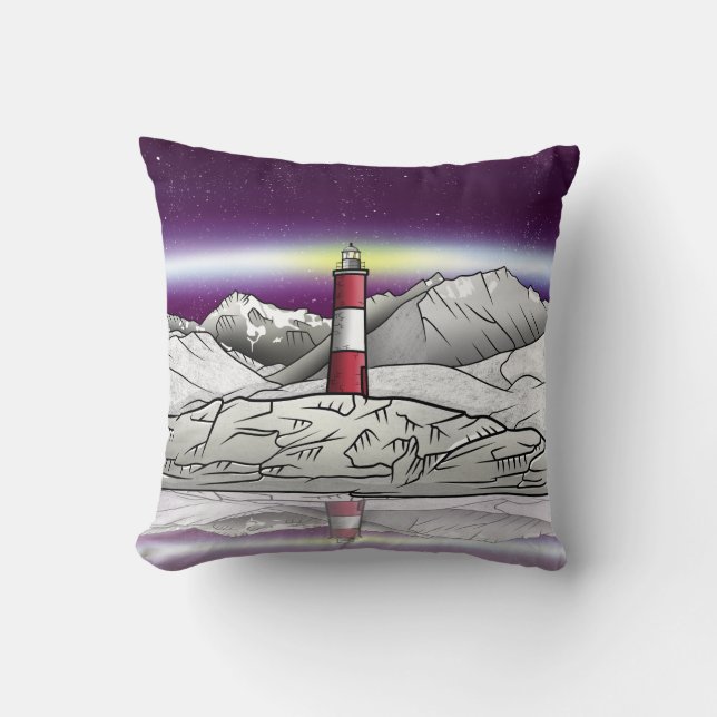 Les Eclaireurs Lighthouse Argentina Throw Pillow (Front)