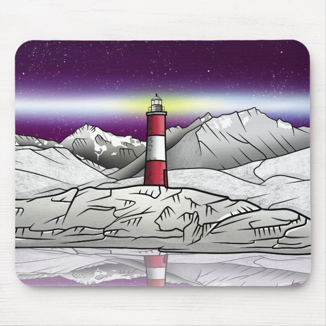 Les Eclaireurs Lighthouse Southern Argentina Mouse Pad (Front)