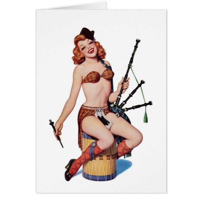 Les écossais sexy vintages saluent la carte (Devant)