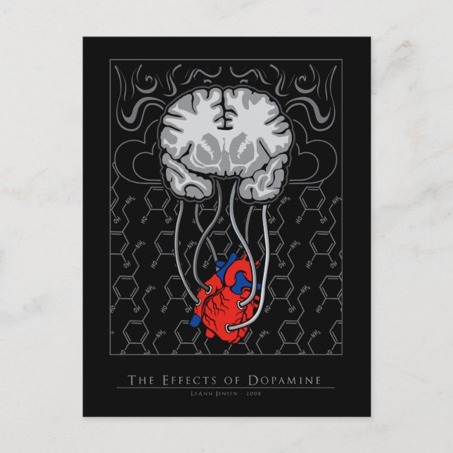 Les effets de la dopamine - Carte postale (Devant)