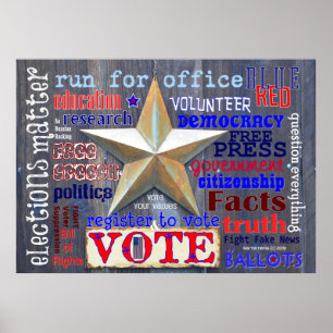 Les élections comptent. Votez ! Poster WordArt™