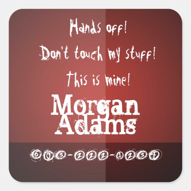 Les Enfants S'Enfuient ! Étiquette - Moderne Rouge (Devant)