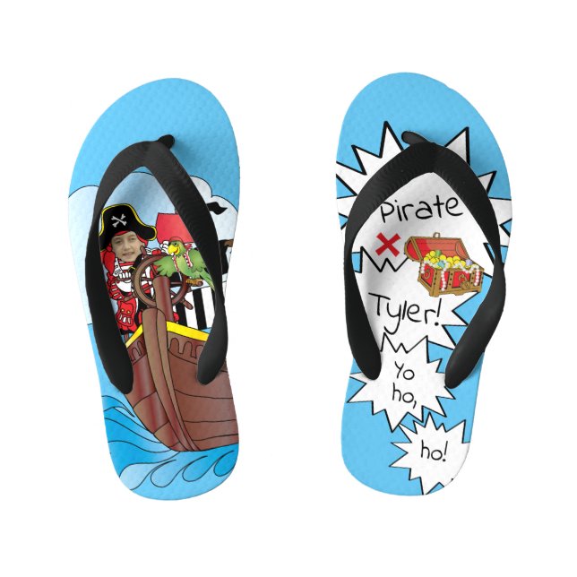 Les enfants tongs tongs visage pirate (Semelle)