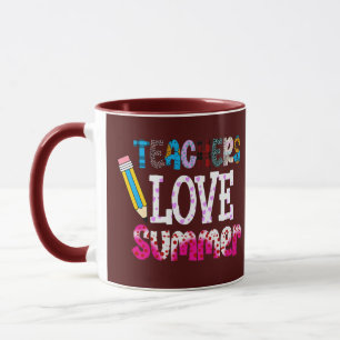 Les enseignants aiment la Mug d'été   Cadeau ensei