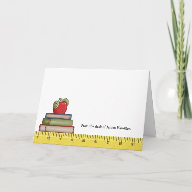 Les enseignants Cartes pour notes de règle (Devant)