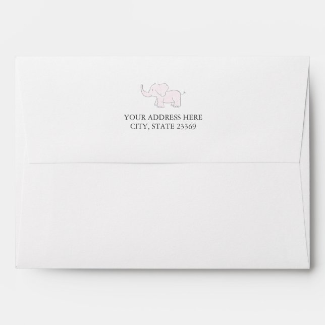 Les enveloppes de Baby Shower Invitation - Girl (Dos (Haut rabat))