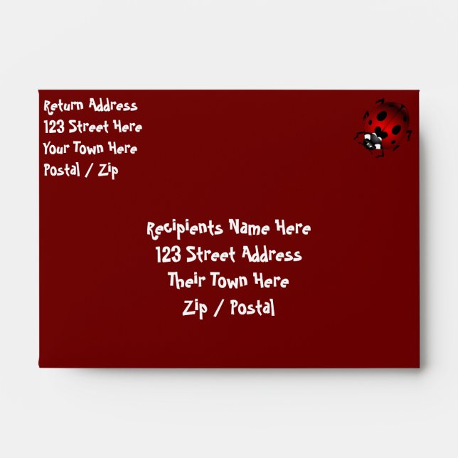 Les enveloppes Ladybug personnalisent les envelopp (Devant)