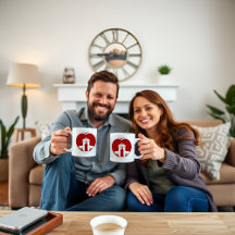 Les épaules en Harmonie Couples personnalisés Mug