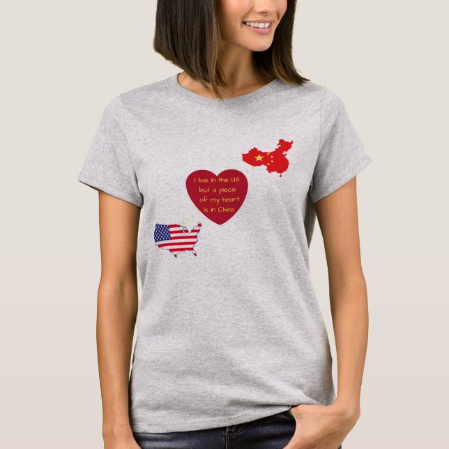 Les Etats-Unis au T-shirt de coeur de la Chine (Devant)
