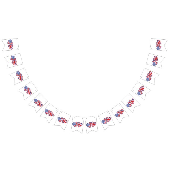 Les Etats-Unis et coeurs BRITANNIQUES de drapeau (Tout)