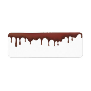Les Étiquettes de adresse au chocolat à la goutte