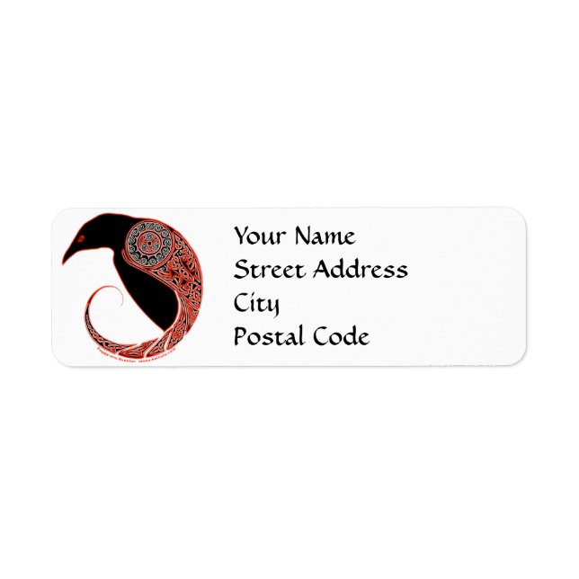 Les Étiquettes de adresse celtes de Morrigan (Devant)