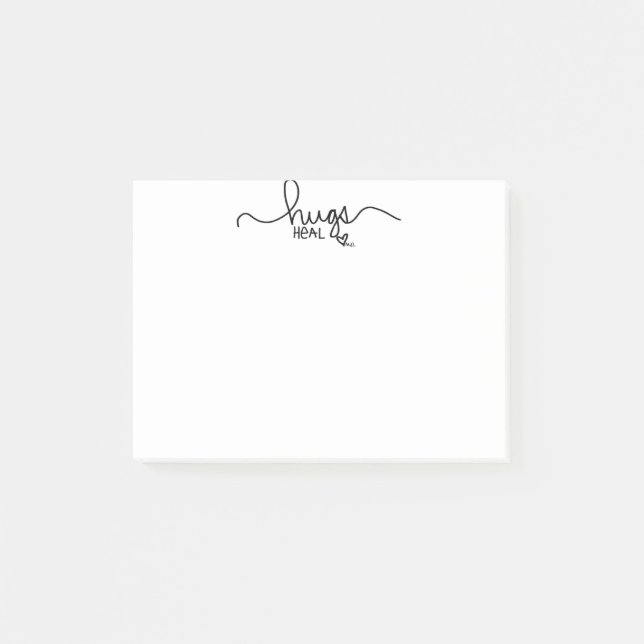 Les étreintes guérissent des notes de post-it 4x6 (Devant)