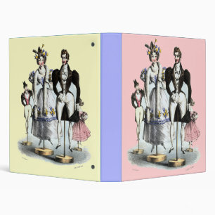 "Les Fashionables" Philipon Caricature Circa 1830 Binder