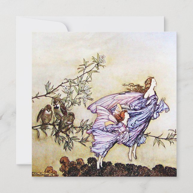 Les fées dans les arbres Invitations (Devant)