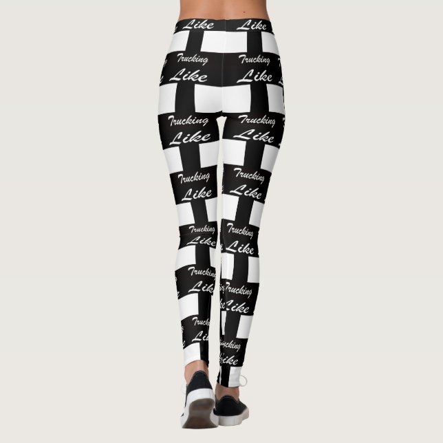 Les femmes comme le camionnage Logo Motif Leggings (Dos)