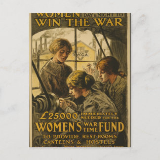 Les femmes gagnent la carte postale de guerre