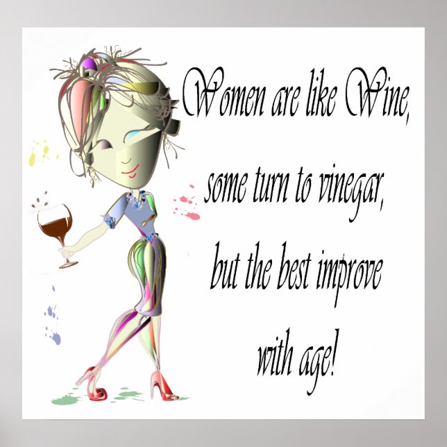 Les femmes sont comme le vin, Drôle de dire Poster (Devant)