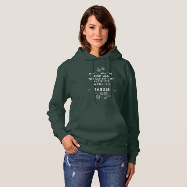 Les Femmes Sweat - shirt à capuche Le Jardin Secre (Devant entier)