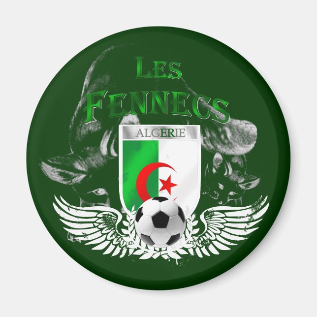 Les Fennecs Algeria flag Algerie magnets (Front)